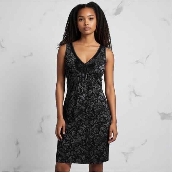 Free People Starstruck Brocade Jacquard Damask Bodycon Beaded Dress - Picture 1 of 9